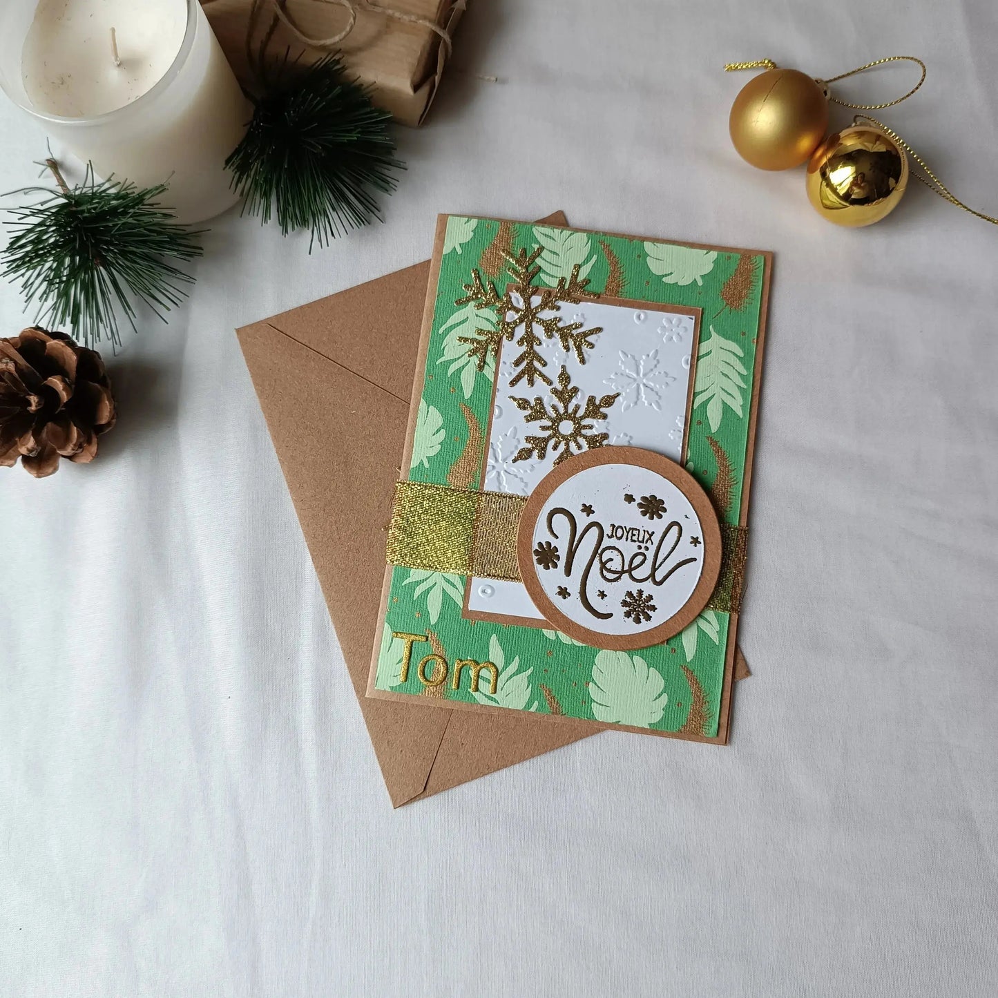 Carte de Noël Douce Forêt - Carte personnalisée pour Noël L'Atelier de Lili la souris