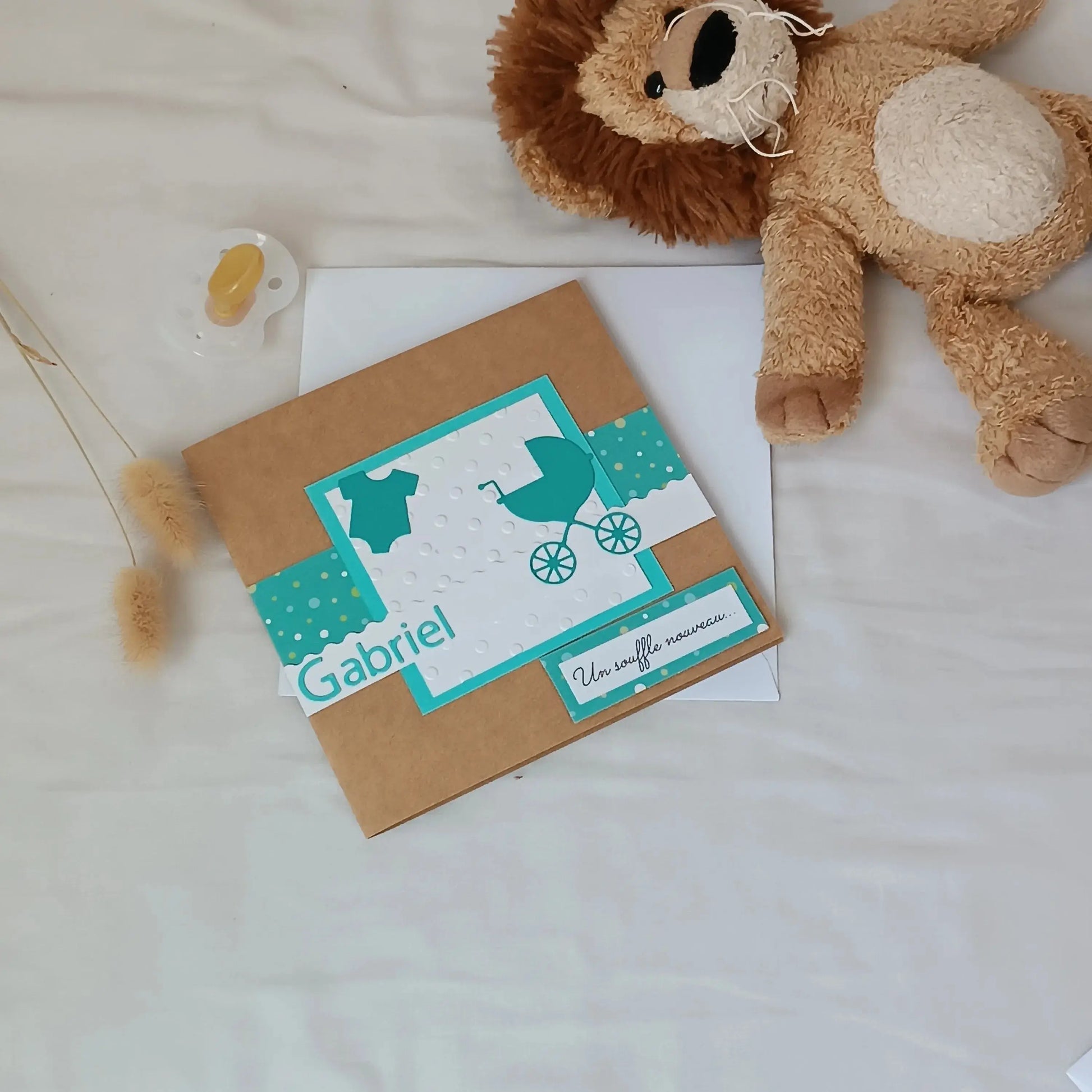 Carte de naissance « Accordons la vie » – verte - Félicitation naissance - carte de naissance de L’Atelier de Lili la souris - jolie carte de naissance - félicitation pour le bébé -idée cadeau bébé - cadeau naissance - heureuse naissance – nouveau -  cadeau nourrisson - cadeau bébé fille – cadeau bébé garçon - carte naissance personnalisé - cadeau naissance personnalisé – cadeau artisanal