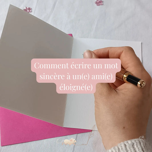 illustration d’un moment d’écriture sincère à un(e) ami(e) éloigné(e).