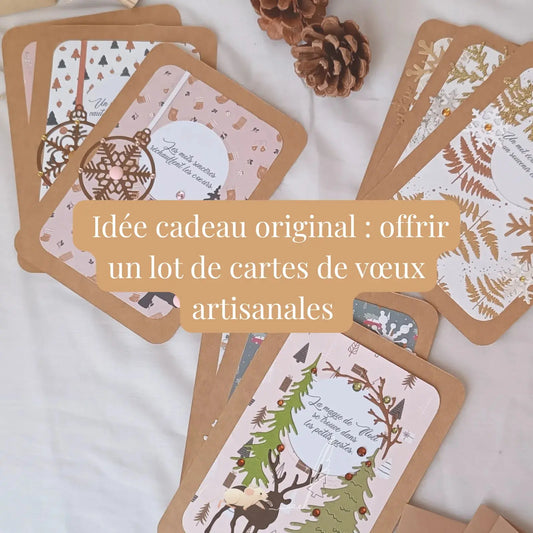 Idée cadeau original : offrir un lot de cartes de vœux artisanales