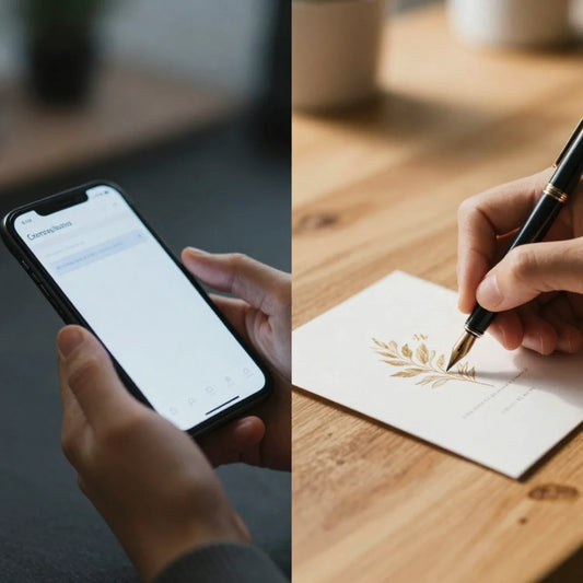 une carte de vœux artisanale VS un simple SMS
