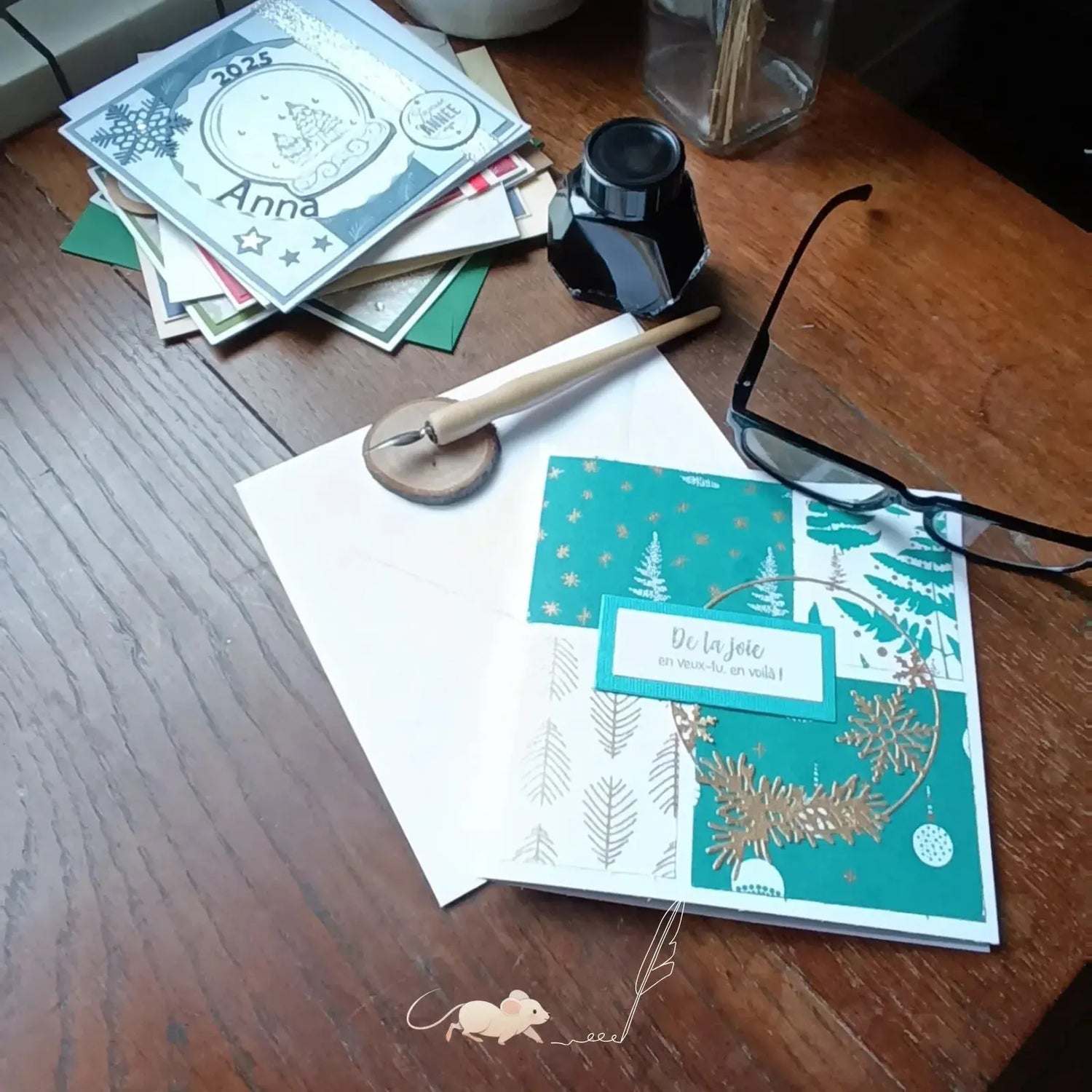 Image de la collection Cartes de vœux d’entreprise pour la nouvelle année de L'Atelier de Lili la souris