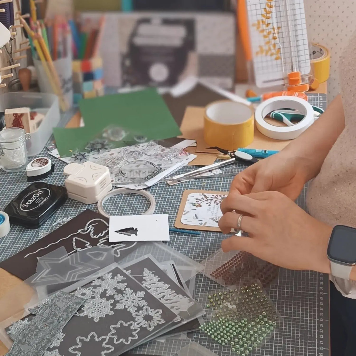 collection Carte de Noël scrapbooking de l'atelier de lili la souris