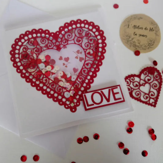 carte de Saint Valentin à secouer