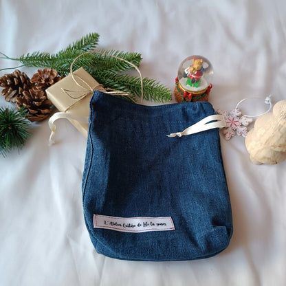 Emballage cadeau réutilisable / pochette cadeau de noel / emballage cadeau de noel / pochon de noel / sac cadeau de noel / idée cadeau de noel / idée cadeau noel 2023 / pochette cadeau pour noel / pochette cadeau tissu / pochon noel / pochon tissu / emballage cadeau noel tissu / emballage cadeau upcyclé 