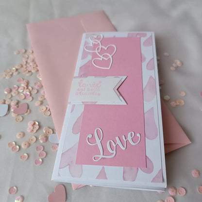 Carte de saint valentin POP UP ROSE  - carte de saint valentin artisanale - cadeau saint valentin - idée cadeau saint valentin – carte de vœux saint valentin – carte artisanale de l’atelier de lili la souris - cadeau saint valentin femme - cadeau saint valentin homme - carte de saint valentin - saint valentin -carte saint valentin originale – carte saint valentin rose - carte amoureux - carte d’amour - je t’aime - fêter l’amour - célébrer l’amour