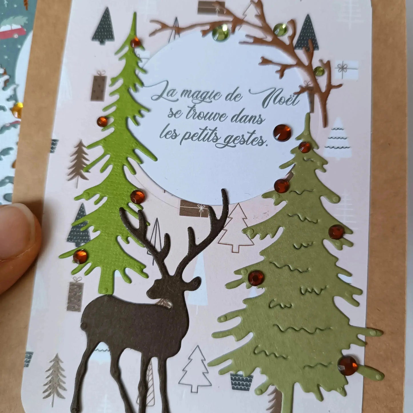 Pack de 3 cartes postales – Noël en 3 cartes : Magie & esprit de Noël - pack de cartes de Noël artisanales avec enveloppes - cartes de Noël chaleureuses et traditionnelles - cartes de vœux originales fabriquées en France - cartes de Noël en papier kraft fait main - cartes de Noël au style traditionnel - cartes de Noël pour accompagner un cadeau - cartes de vœux faites main avec citations - cartes de Noël artisanales à message - cartes de Noël fait main France - cartes de vœux créatives - cartes de vœux écor