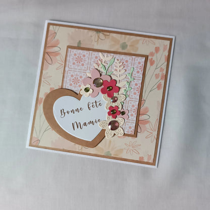 carte fête des Grands-Mères artisanale, carte fête des Grands-Mères fait main, carte fête des Grands-Mères originale, carte fête des Grands-Mères fleurie, carte pour Mamie, carte Bonne fête Mamie, carte fête des Grands-Mères avec cœur, carte fête des Grands-Mères scrapbooking, carte artisanale pour grand-mère, carte fête des Grands-Mères élégante, carte fête des Grands-Mères traditionnelle, idée carte fête des Grands-Mères originale, carte fête des Grands-Mères artisanale avec fleurs, carte fête des Grands-