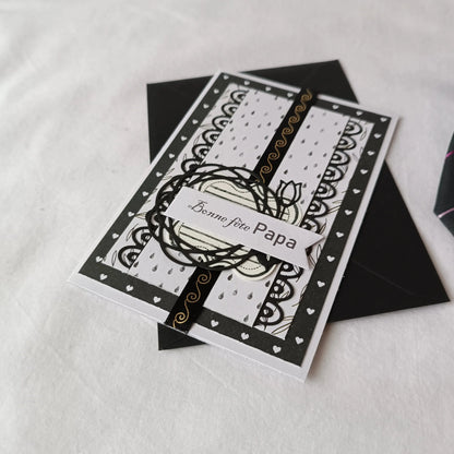 Carte bonne fête papa de L'Atelier de Lili la souris/ carte pour papa / carte fête des pères / jolie carte bonne fête papa / cadeau fête des pères / idée cadeau fêtes des pères 