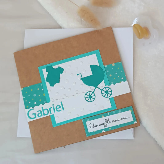 Carte de naissance « Accordons la vie » – verte - Félicitation naissance - carte de naissance de L’Atelier de Lili la souris - jolie carte de naissance - félicitation pour le bébé -idée cadeau bébé - cadeau naissance - heureuse naissance – nouveau -  cadeau nourrisson - cadeau bébé fille – cadeau bébé garçon - carte naissance personnalisé - cadeau naissance personnalisé – cadeau artisanal
