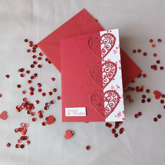 Carte Saint-Valentin artisanale, vue supplémentaire