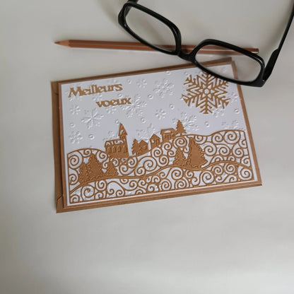 Carte de vœux bonne année meilleurs vœux Or et Kraft de L’Atelier de Lili la souris - Carte de vœux 2025 - carte bonne année 2025 - Carte bonne année - meilleurs vœux 2025 - carte de nouvel an - vœux de nouvel an - nouvel année 2025 - meilleurs vœux 2025 - présenter vœux 2025 - bonne année 2025 - carte de vœux année 2025 - vœux 2025