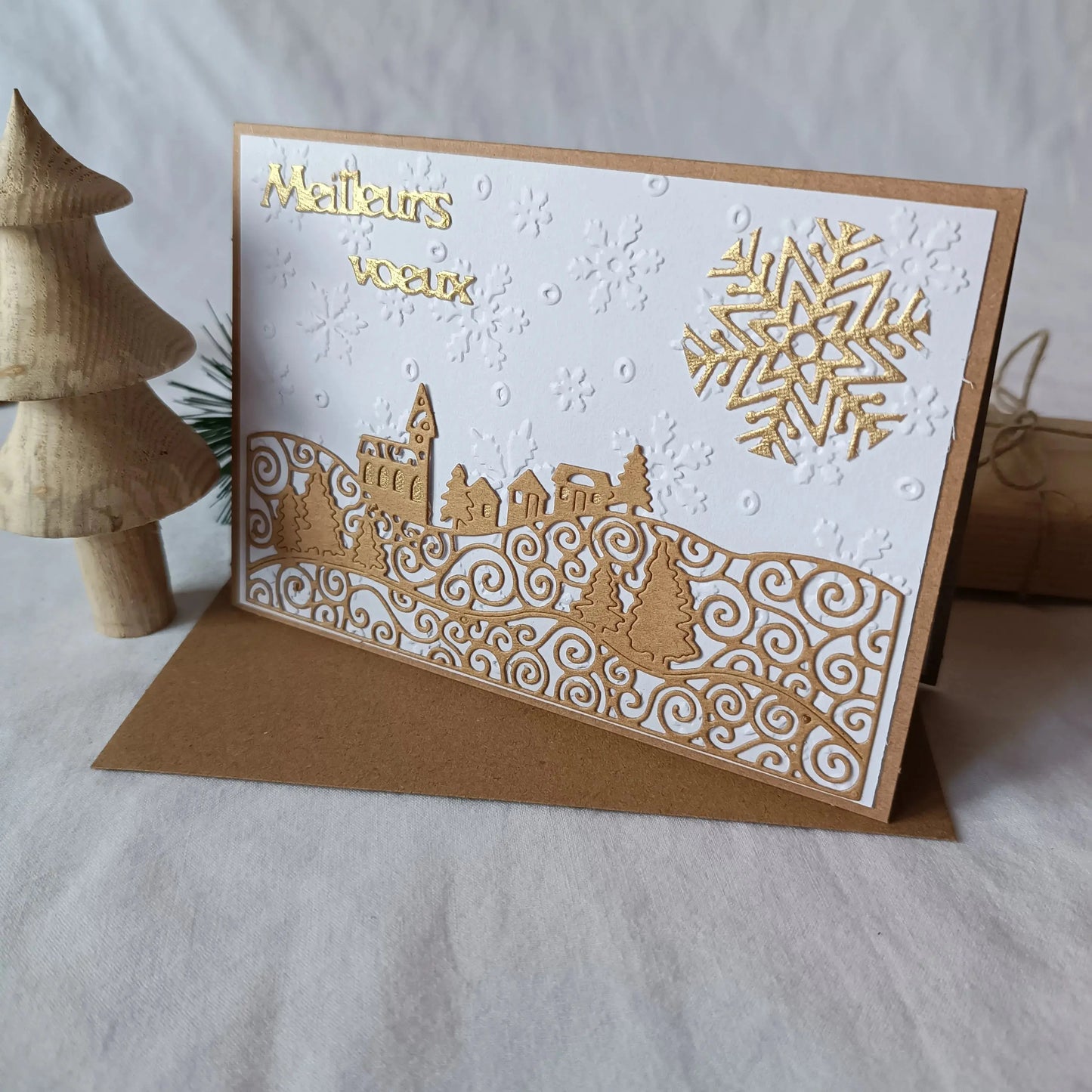 Carte de vœux bonne année meilleurs vœux Or et Kraft de L’Atelier de Lili la souris - Carte de vœux 2025 - carte bonne année 2025 - Carte bonne année - meilleurs vœux 2025 - carte de nouvel an - vœux de nouvel an - nouvel année 2025 - meilleurs vœux 2025 - présenter vœux 2025 - bonne année 2025 - carte de vœux année 2025 - vœux 2025
