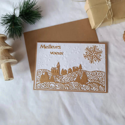 Carte de vœux bonne année meilleurs vœux Or et Kraft de L’Atelier de Lili la souris - Carte de vœux 2025 - carte bonne année 2025 - Carte bonne année - meilleurs vœux 2025 - carte de nouvel an - vœux de nouvel an - nouvel année 2025 - meilleurs vœux 2025 - présenter vœux 2025 - bonne année 2025 - carte de vœux année 2025 - vœux 2025