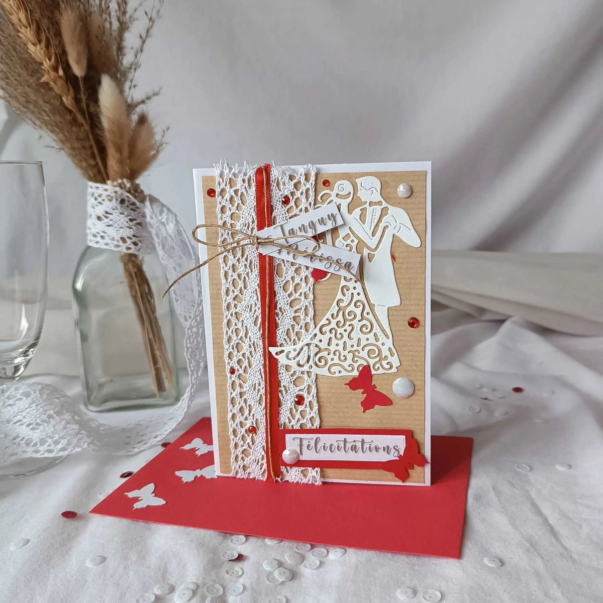 Malihome Carte de mariage en bois personnalisée, cadeau, souvenir, fait à la main, mariage de luxe, cadeau de nouveau couple, anniversaire, jeune mariée, carte de conception Ied The Knot(Amoureux Malihome Carte de mariage en bois personnalisée, cadeau, souvenir, fait à la main, mariage de luxe, cadeau de nouveau couple, anniversaire, jeune mariée, carte de conception Ied The Knot(Amoureux
