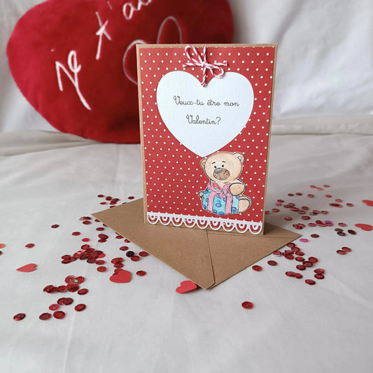 Carte de saint valentin rouge - cadeau saint valentin – carte de vœux de saint valentin – carte St Valentin - idée cadeau saint valentin - cadeau saint valentin femme - cadeau saint valentin homme, carte de saint valentin - saint valentin - cadeau saint valentin ado- carte amoureux - carte d amour - je t aime - fêter l amour - célébrer l amour