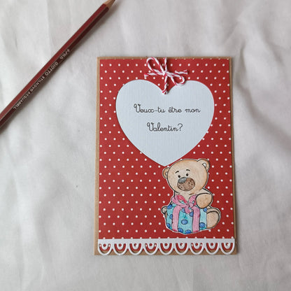 Carte de saint valentin rouge - cadeau saint valentin – carte de vœux de saint valentin – carte St Valentin - idée cadeau saint valentin - cadeau saint valentin femme - cadeau saint valentin homme, carte de saint valentin - saint valentin - cadeau saint valentin ado- carte amoureux - carte d amour - je t aime - fêter l amour - célébrer l amour