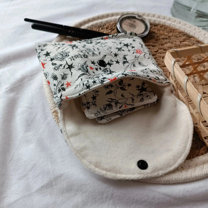 Lingettes démaquillantes / lingettes lavables / lingettes réutilisable / accessoires zéro déchet / lingettes écoresponsable / lingettes éponge de bambou / lingette démaquillante lavable / lot de 3 lingettes démaquillantes lavables / pochette et lingettes démaquillantes