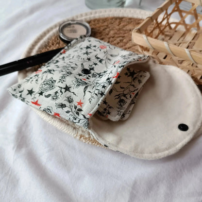 Lingettes démaquillantes / lingettes lavables / lingettes réutilisable / accessoires zéro déchet / lingettes écoresponsable / lingettes éponge de bambou / lingette démaquillante lavable / lot de 3 lingettes démaquillantes lavables / pochette et lingettes démaquillantes